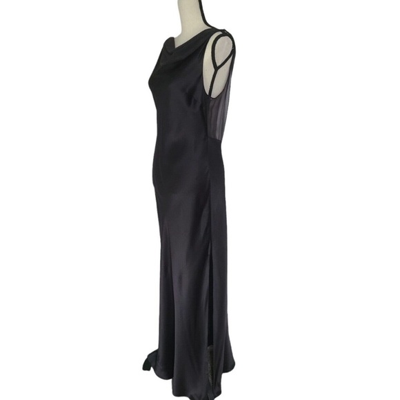 Vintage 90’s 100% Silk Slip Dress Backless Silk Dress Cowl Holiday Dress Prom - Picture 12 of 13